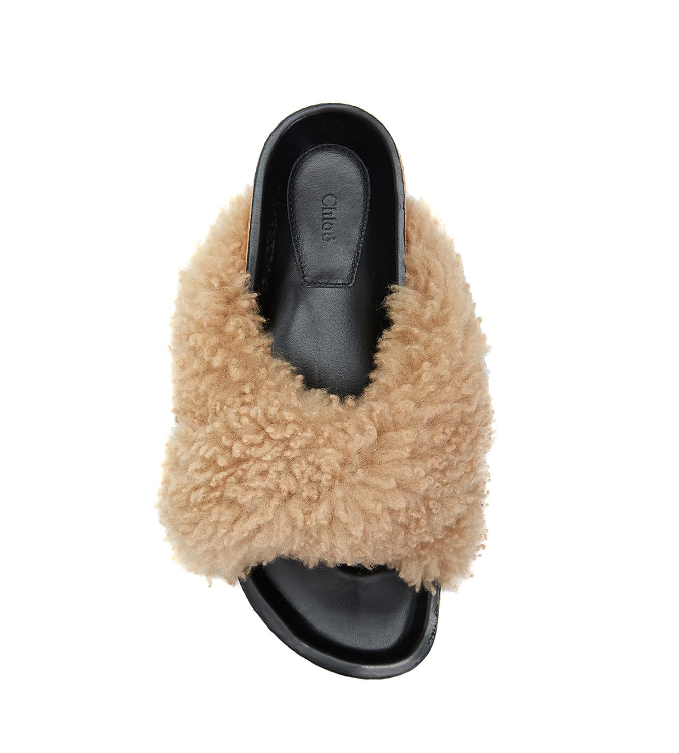 shearling sneaker slides